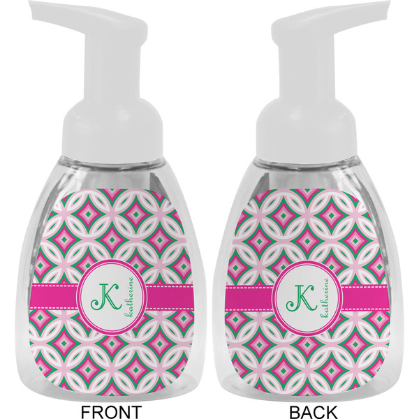 Linked Circles & Diamonds Foam Soap Bottle Approval - White