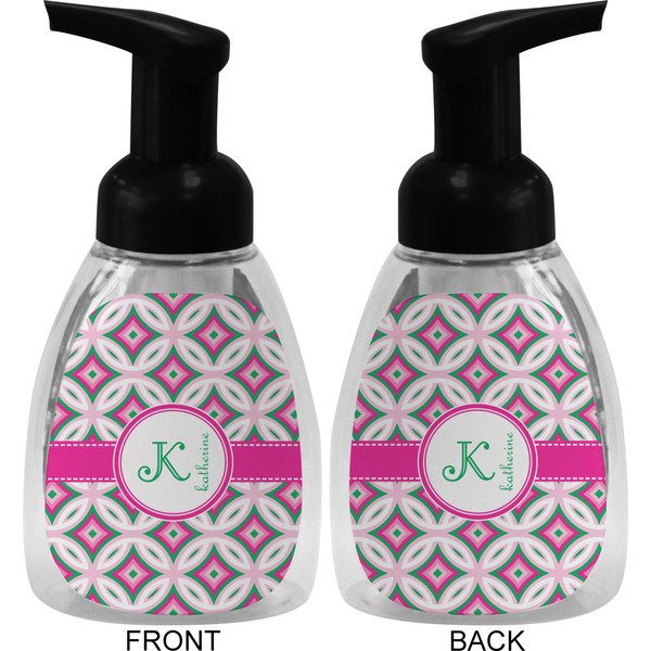 Linked Circles & Diamonds Foam Soap Bottle (Front & Back)