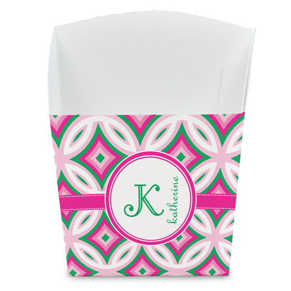 Custom Linked Circles & Diamonds French Fry Favor Boxes (Personalized)