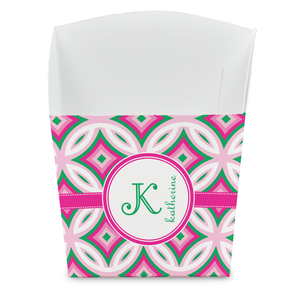 Custom Linked Circles & Diamonds French Fry Favor Boxes (Personalized)