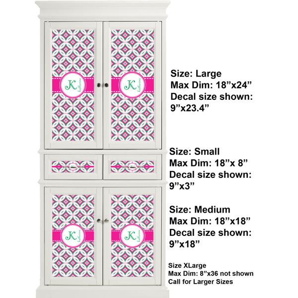 Linked Circles & Diamonds Full Cabinet (Show Sizes)