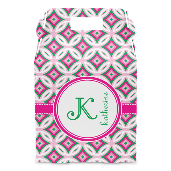 Linked Circles & Diamonds Gable Favor Box - Front