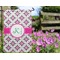 Linked Circles & Diamonds Garden Flag - Outside In Flowers