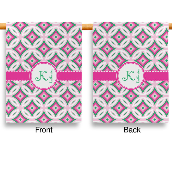Linked Circles & Diamonds Garden Flags - Large - Double Sided - APPROVAL