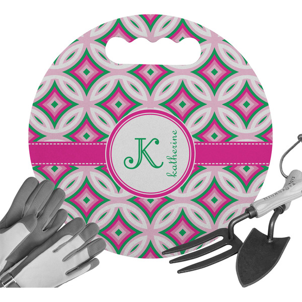 Custom Linked Circles & Diamonds Gardening Knee Cushion (Personalized)
