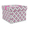 Linked Circles & Diamonds Gift Boxes with Lid - Canvas Wrapped - Large - Front/Main