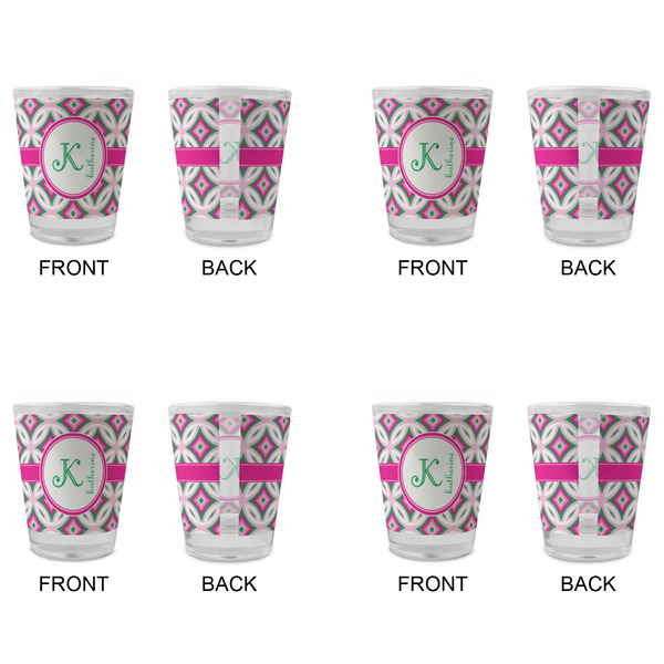 Linked Circles & Diamonds Glass Shot Glass - Standard - Set of 4 - APPROVAL