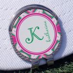 Linked Circles & Diamonds Golf Ball Marker - Hat Clip