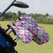 Linked Circles & Diamonds Golf Club Cover - Set of 9 - On Clubs