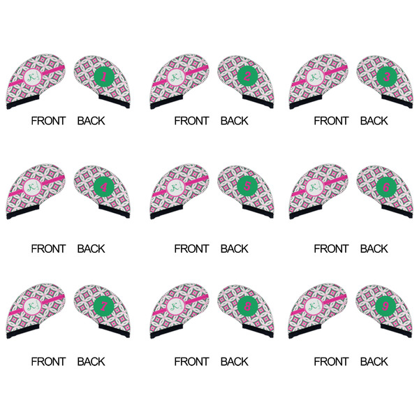 Linked Circles & Diamonds Golf Club Covers - APPROVAL (set of 9)