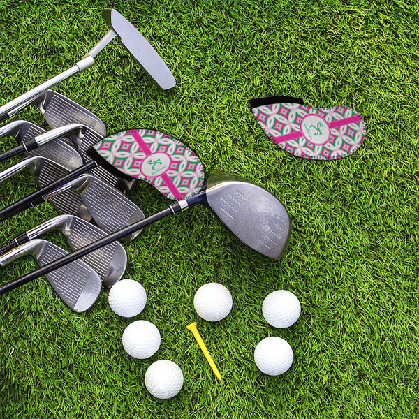 Linked Circles & Diamonds Golf Club Covers - LIFESTYLE