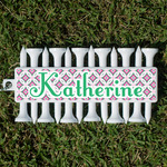 Linked Circles & Diamonds Golf Tees & Ball Markers Set (Personalized)