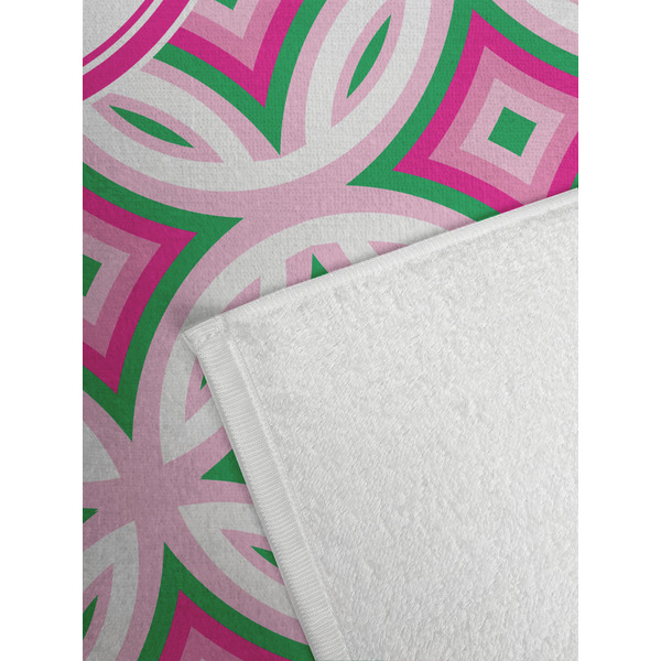 Linked Circles & Diamonds Golf Towel - Detail