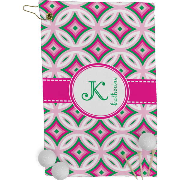 Linked Circles & Diamonds Golf Towel (Personalized)