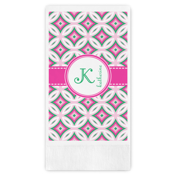 Custom Linked Circles & Diamonds Guest Towels - Full Color (Personalized)