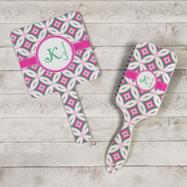 Linked Circles & Diamonds Hand Mirrors - In Context