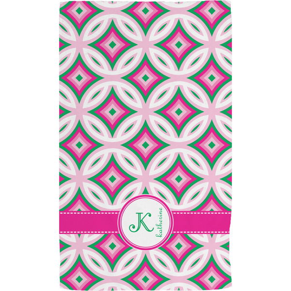 Linked Circles & Diamonds Hand Towel (Personalized) Full