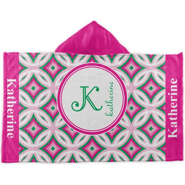 Custom Linked Circles & Diamonds Kids Hooded Towel (Personalized)