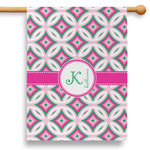 Linked Circles & Diamonds 28" House Flag - Single Sided (Personalized)