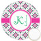 Linked Circles & Diamonds Printed Cookie Topper - 3.25" (Personalized)