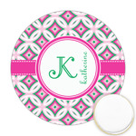 Linked Circles & Diamonds Printed Cookie Topper - Round (Personalized)