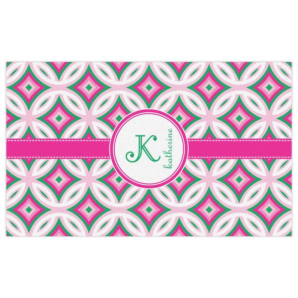 Linked Circles & Diamonds Indoor / Outdoor Rug - 3'x5' - Front Flat