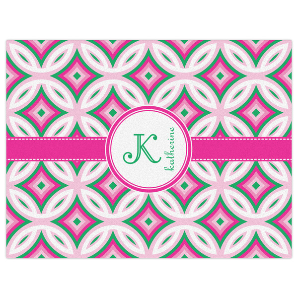 Linked Circles & Diamonds Indoor / Outdoor Rug - 6'x8' - Front Flat