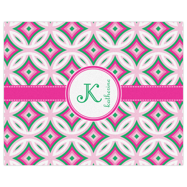 Linked Circles & Diamonds Indoor / Outdoor Rug - 8'x10' - Front Flat