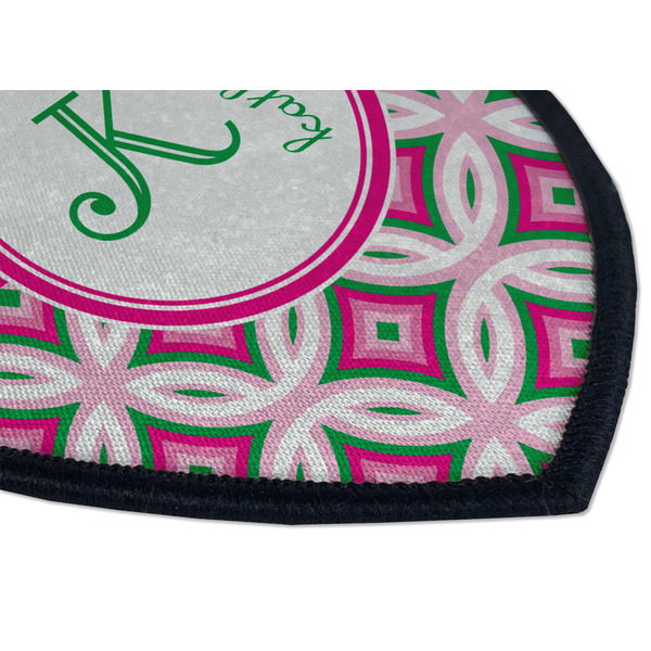 Linked Circles & Diamonds Iron on Shield 3 Detail