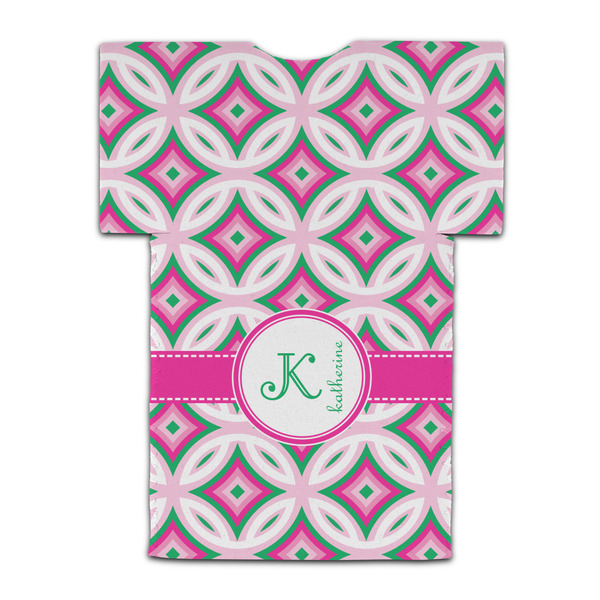 Linked Circles & Diamonds Jersey Bottle Cooler - BACK (flat)