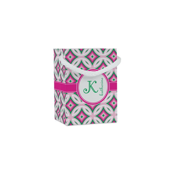 Custom Linked Circles & Diamonds Jewelry Gift Bags (Personalized)