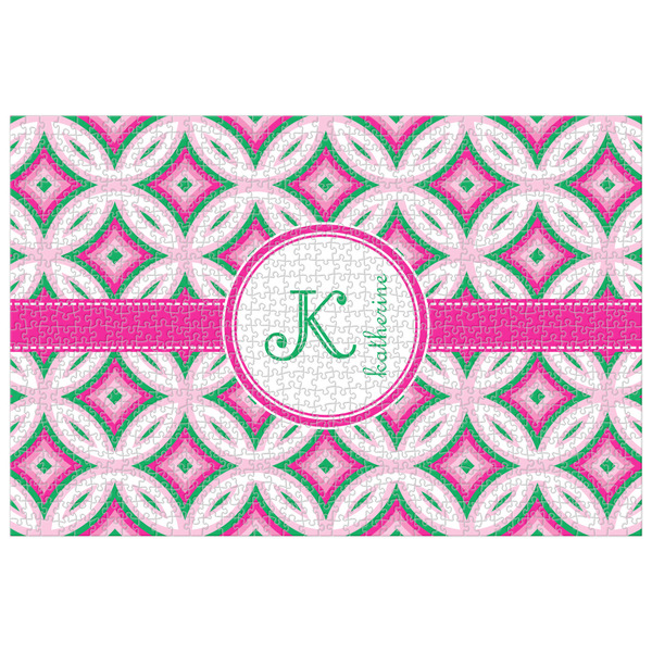 Custom Linked Circles & Diamonds Jigsaw Puzzle - 1000-piece (Personalized)