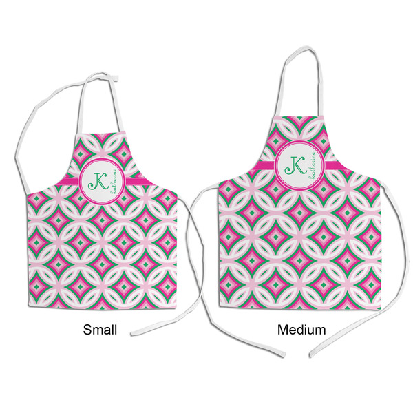 Linked Circles & Diamonds Kid's Aprons - Comparison