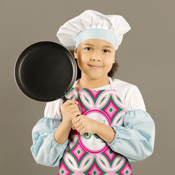 Linked Circles & Diamonds Kid's Aprons - Medium - Lifestyle