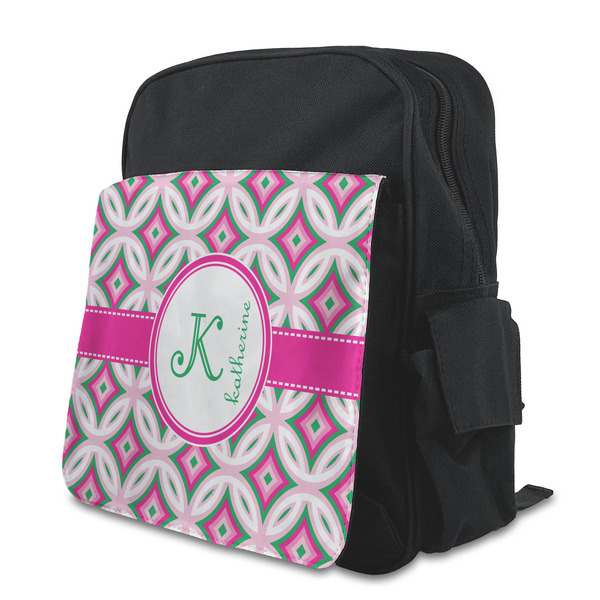 Custom Linked Circles & Diamonds Preschool Backpack (Personalized)