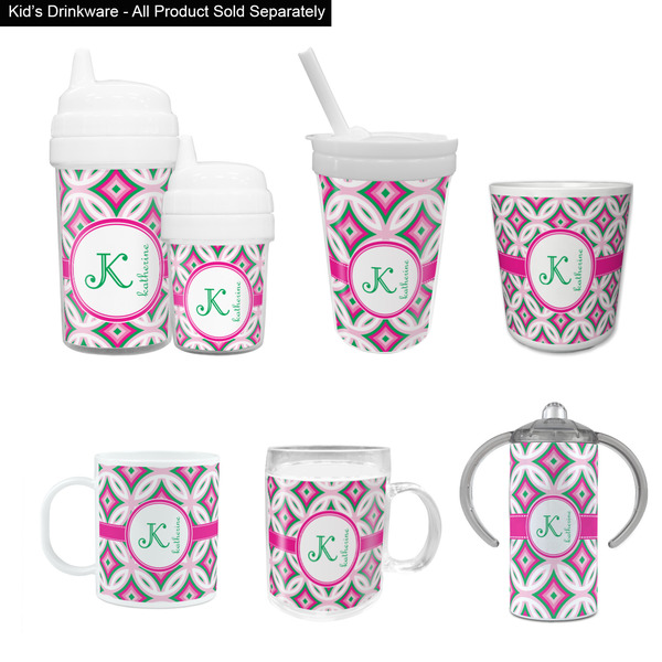 Linked Circles & Diamonds Kid's Drinkware - Customized & Personalized