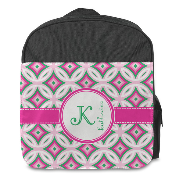Linked Circles & Diamonds Kids Backpack - Front