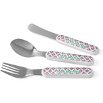 Linked Circles & Diamonds Kid's Flatware (Personalized)