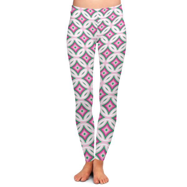 Custom Linked Circles & Diamonds Ladies Leggings - Large