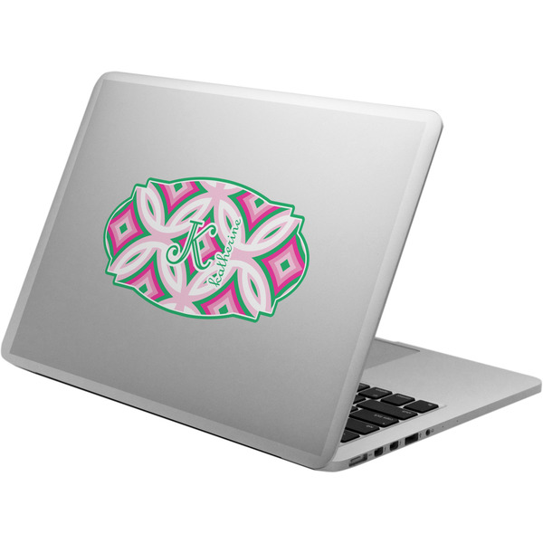 Custom Linked Circles & Diamonds Laptop Decal (Personalized)