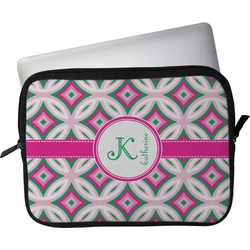 Linked Circles & Diamonds Laptop Sleeve / Case (Personalized)