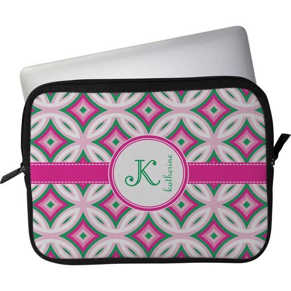 Custom Linked Circles & Diamonds Laptop Sleeve / Case - 13" (Personalized)