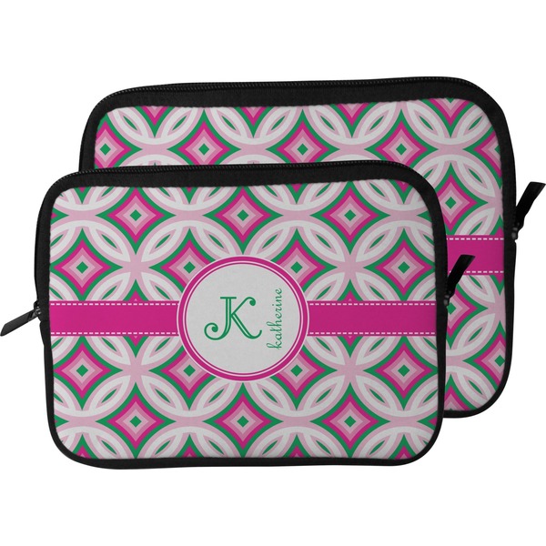 Linked Circles & Diamonds Laptop Sleeve (Size Comparison)