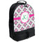 Linked Circles & Diamonds Large Backpack - Black - Angled View