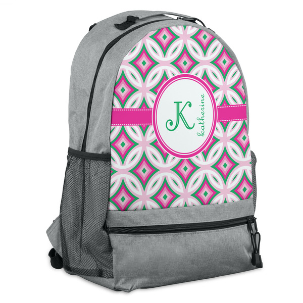 Custom Linked Circles & Diamonds Backpack (Personalized)