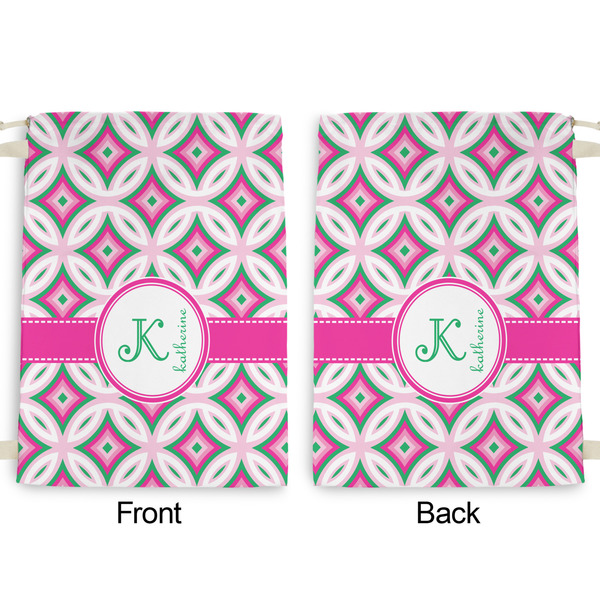 Linked Circles & Diamonds Large Laundry Bag - Front & Back View