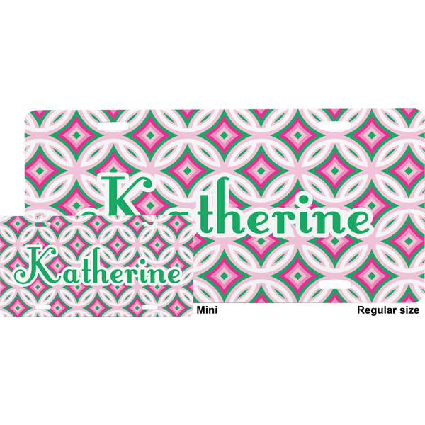 Linked Circles & Diamonds License Plate (Sizes)