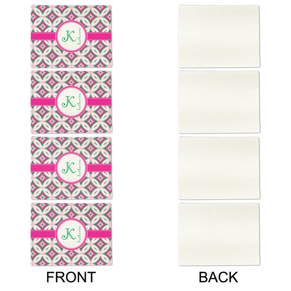 Linked Circles & Diamonds Linen Placemat - APPROVAL Set of 4 (single sided)