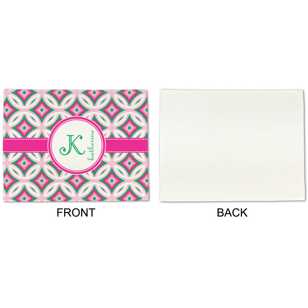 Linked Circles & Diamonds Linen Placemat - APPROVAL Single (single sided)