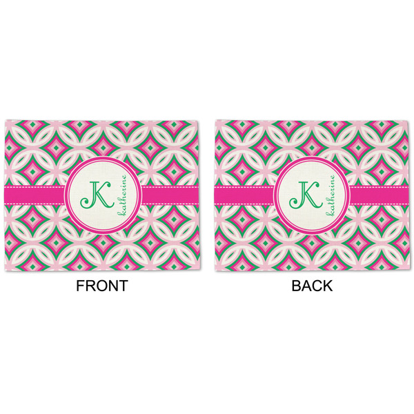 Linked Circles & Diamonds Linen Placemat - APPROVAL (double sided)